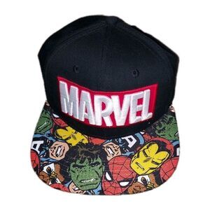 Marvel Snapback Hat Embroidered Letters Characters Across The Bill